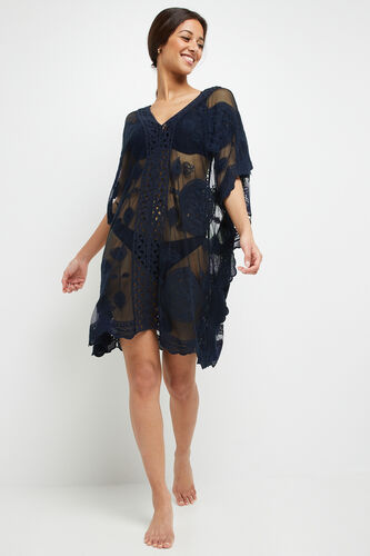 BEACHWEAR TUNIQUE BRODEE MARINE