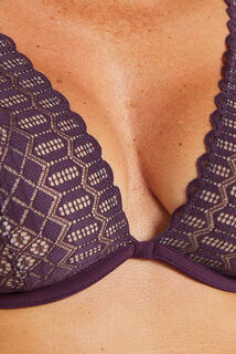 AURORE SOUTIEN-GORGE FOULARD DENTELLE VIOLET