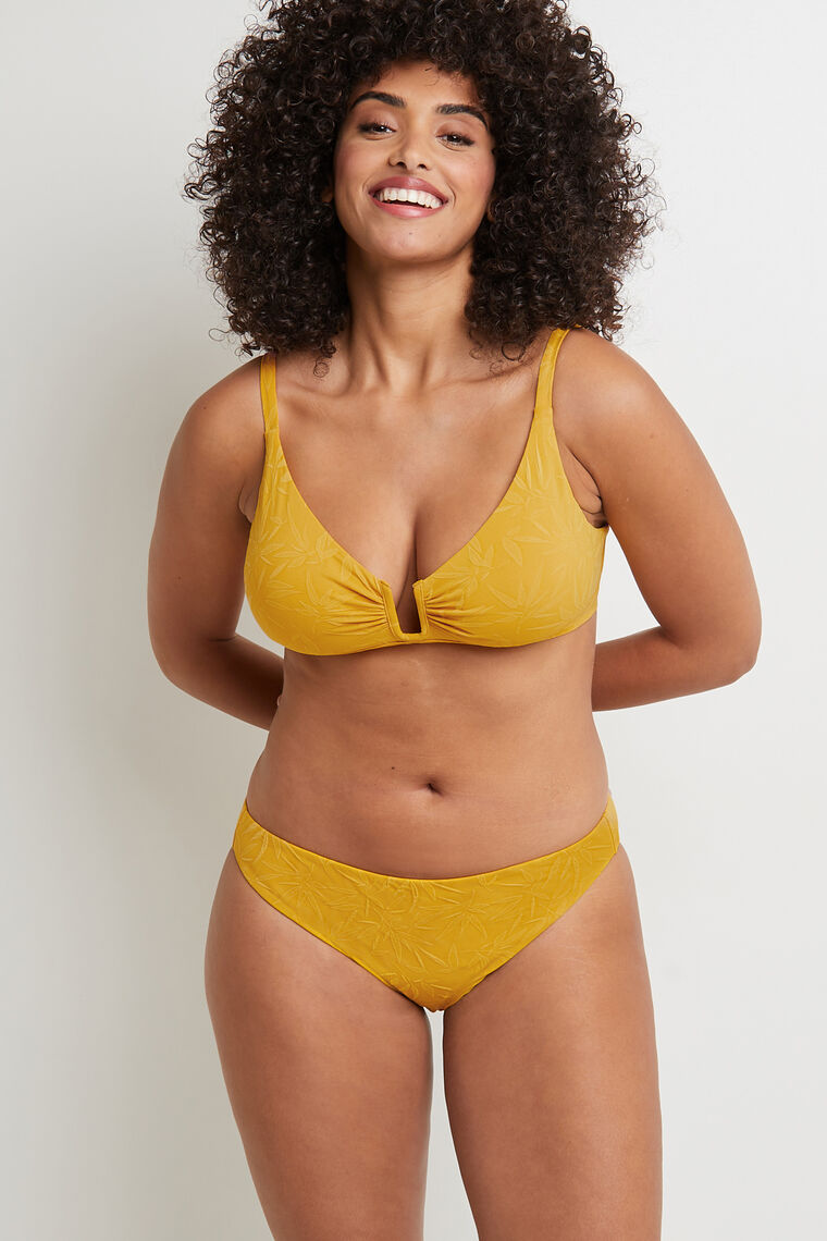 MAILLOT DE BAIN SLIP MIDI JAUNE