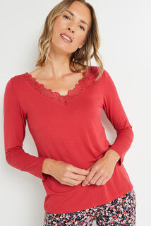 SYARA TEE SHIRT MANCHES LONGUES ROSE