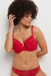 DENTELLE SOUTIEN-GORGE AMPLI EMBOITANT ROUGE
