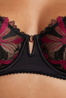 BETTY SOUTIEN-GORGE CORBEILLE BRODE MULTICO NOIR
