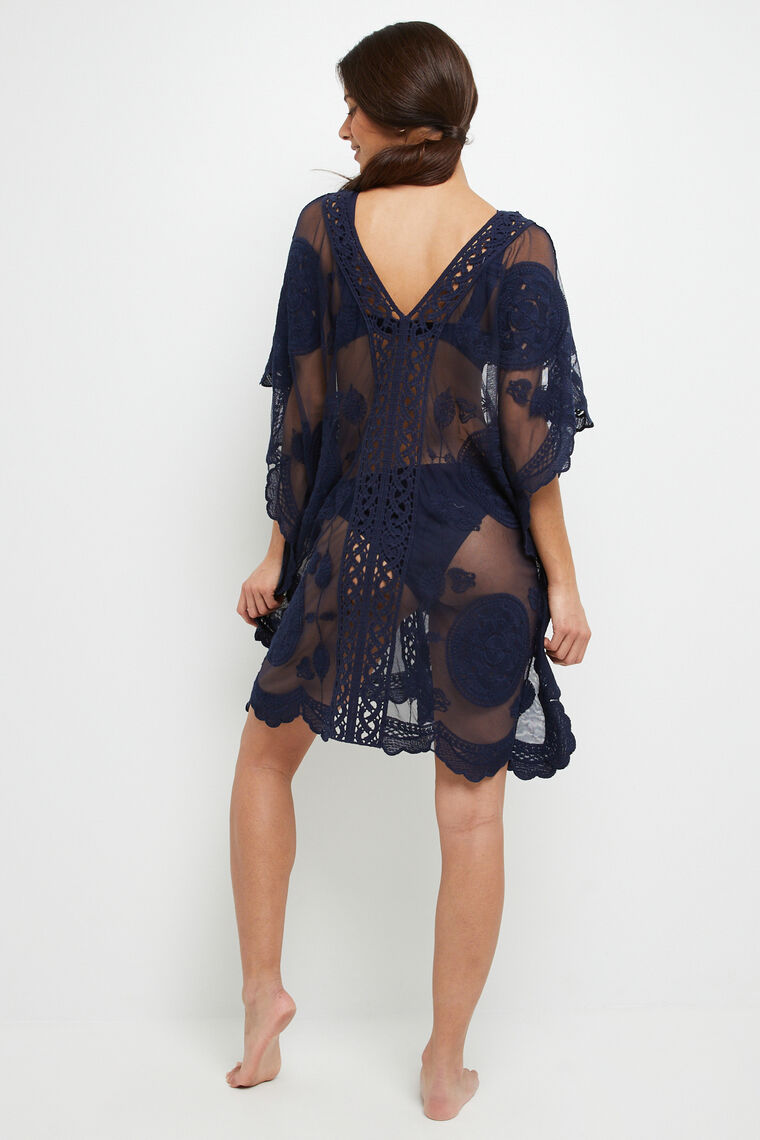 BEACHWEAR TUNIQUE BRODEE MARINE