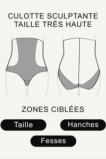 BELIEVE CULOTTE TRES HAUTE MICROFIBRE NOIR