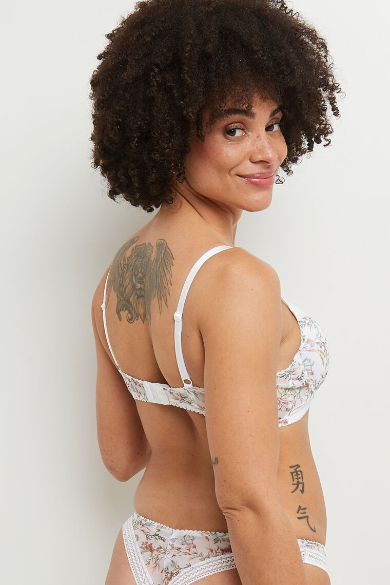 SOUTIEN-GORGE AMPLI EMBOITANT MULTICO BLANC