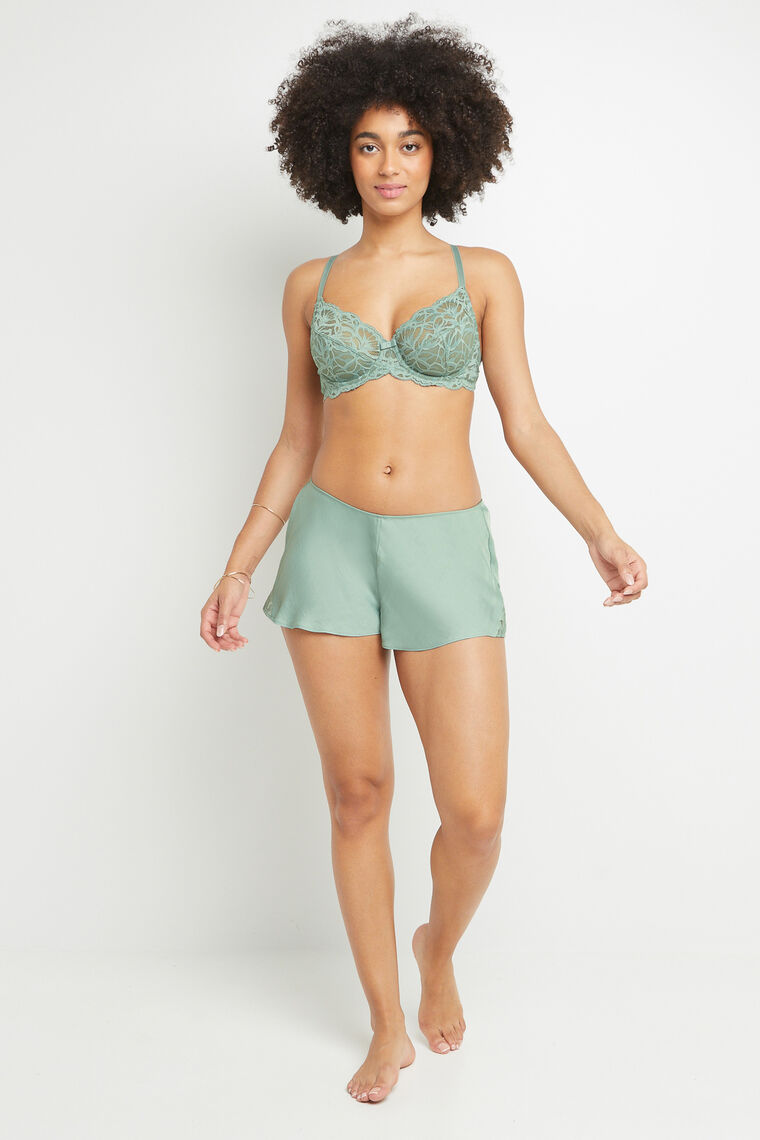 SHORT SATIN MAT Vert clair