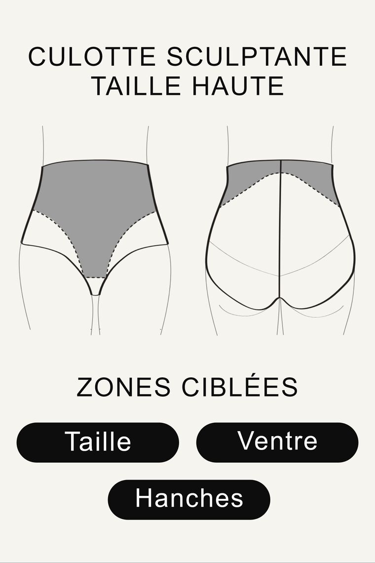 CULOTTE HAUTE MICROFIBRE NOIR