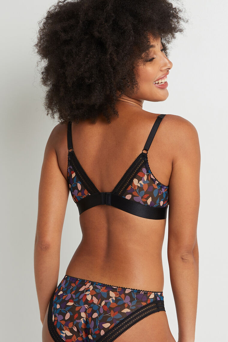 SOUTIEN-GORGE SANS ARMATURES NOIR/ROSE