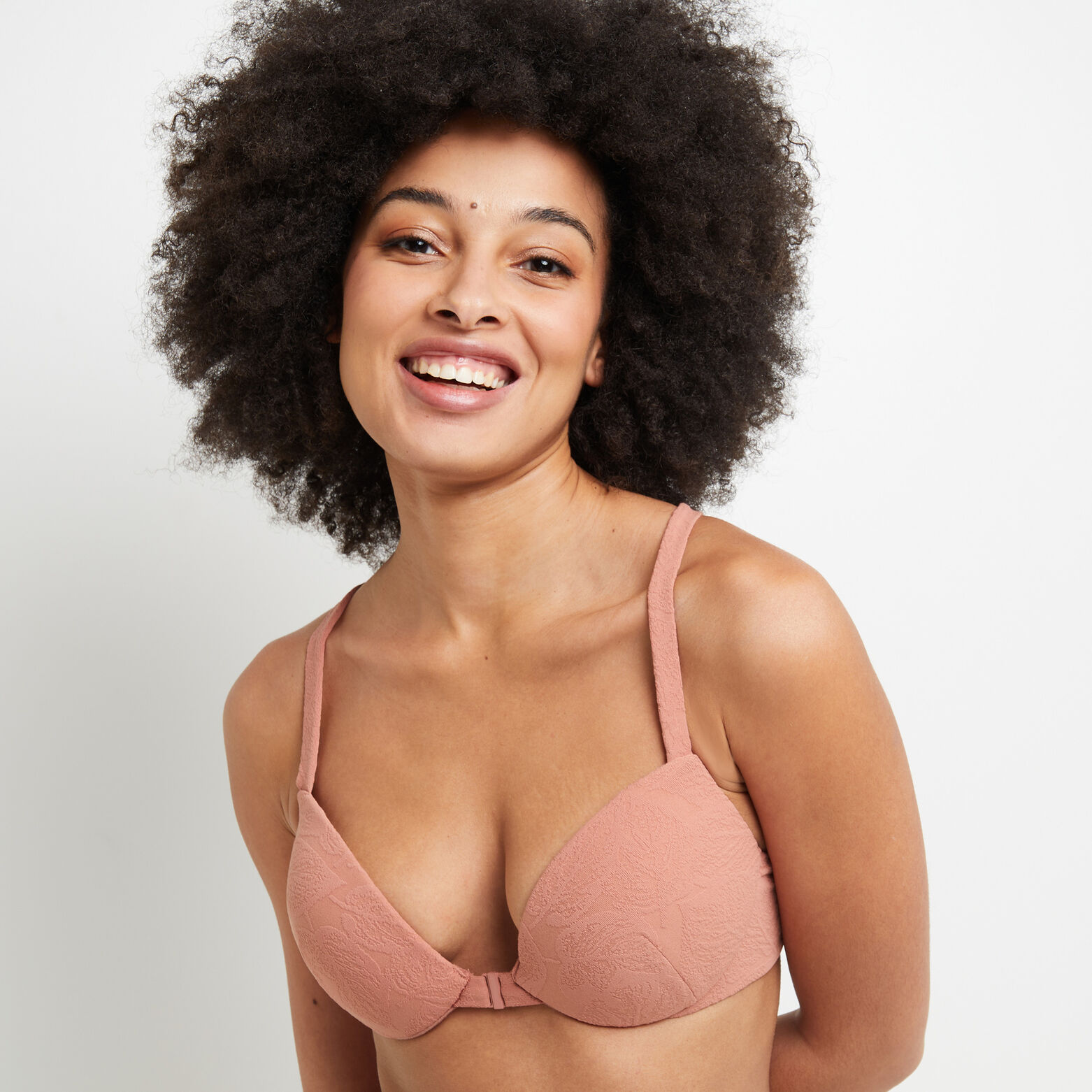 LADY MAILLOT DE BAIN PUSH UP MICROFIBRE ROSE