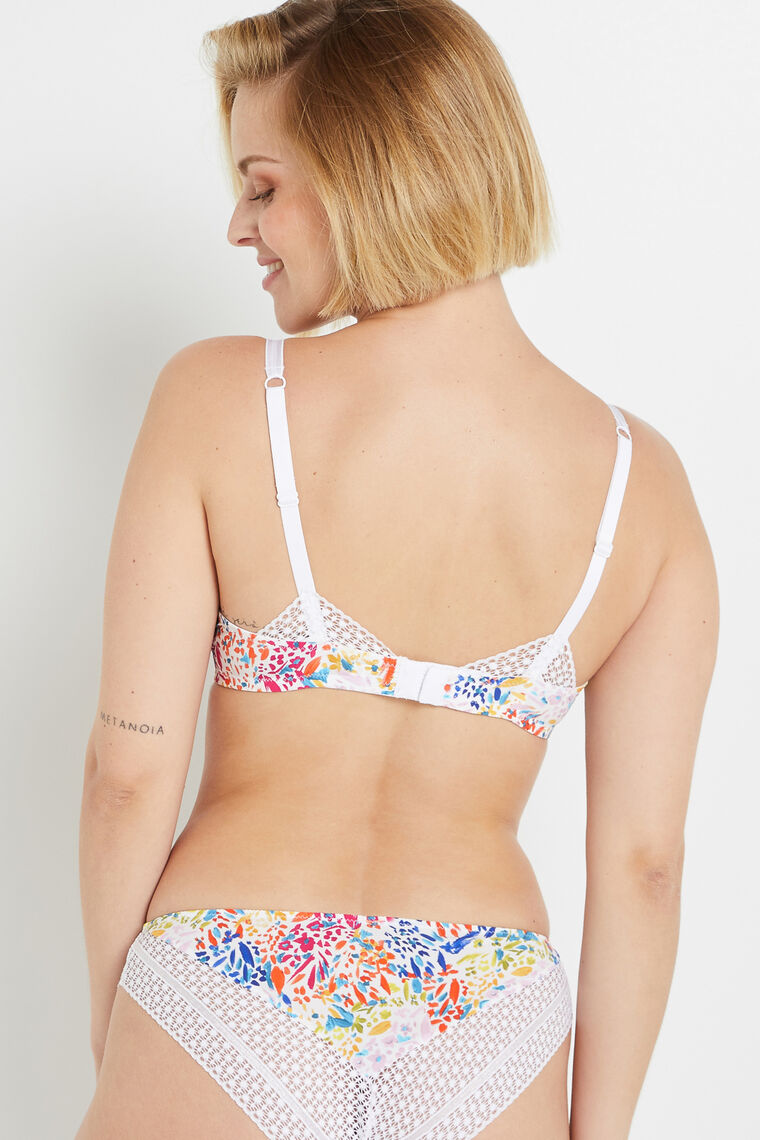 SOUTIEN GORGE AMPLI EMBOITANT BLANC/ORANGE