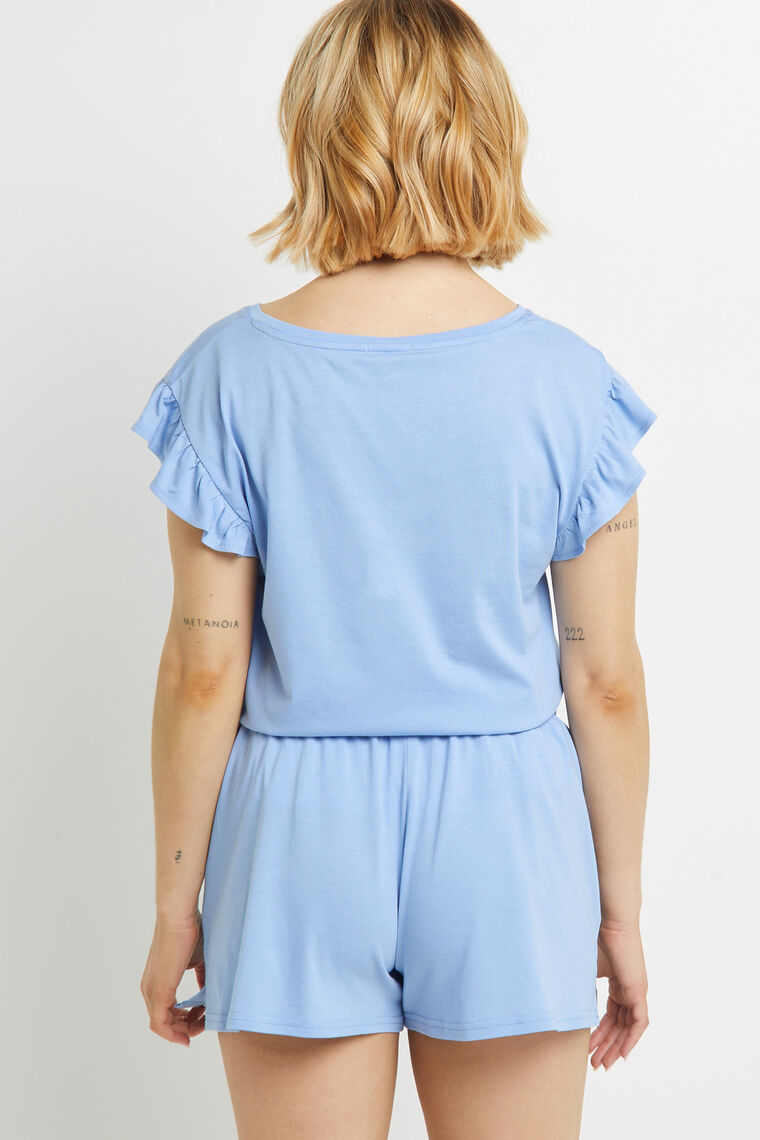 SHORT COTON BLEU CLAIR