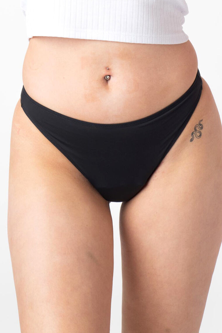 Tanga menstruel flux l&eacute;ger NOIR