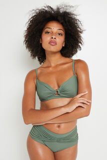 JADE MAILLOT DE BAIN CULOTTE HAUTE KAKI