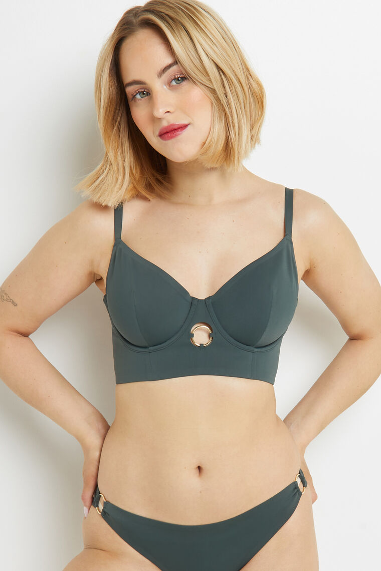 MAILLOT DE BAIN EMBOITANT VERT FONCE