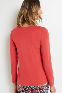 SYARA TEE SHIRT MANCHES LONGUES ROSE