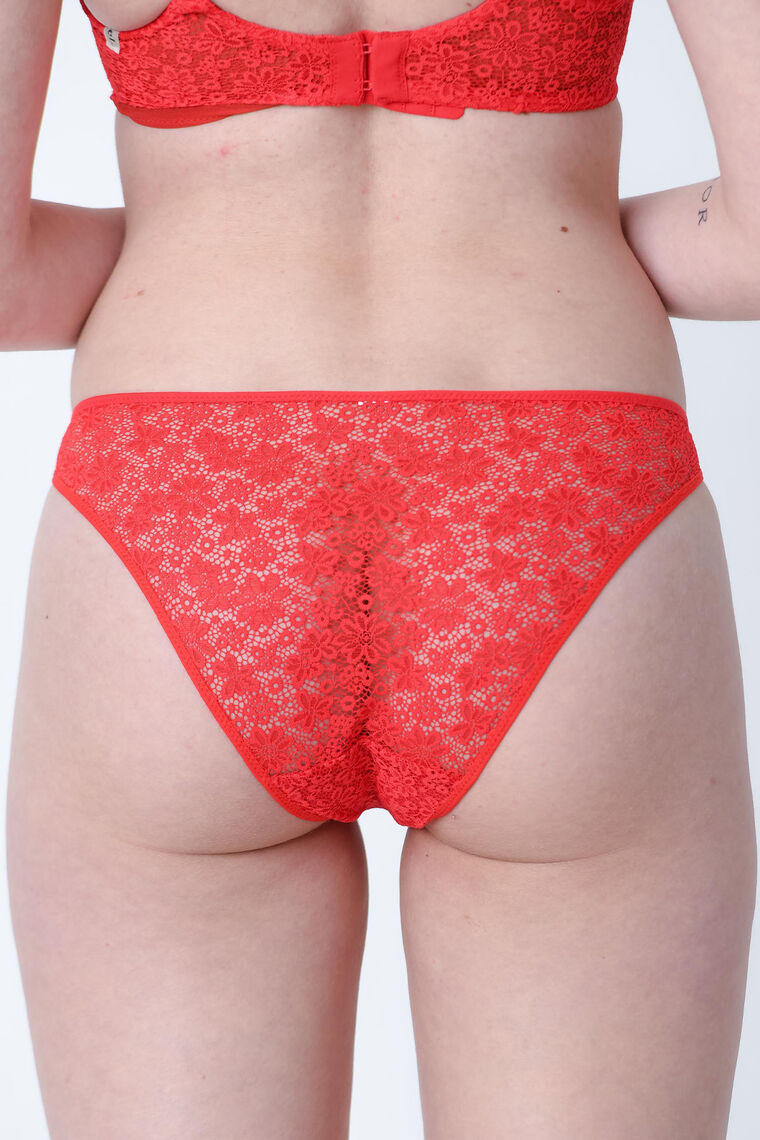 CULOTTE DENTELLE ROUGE ROUGE