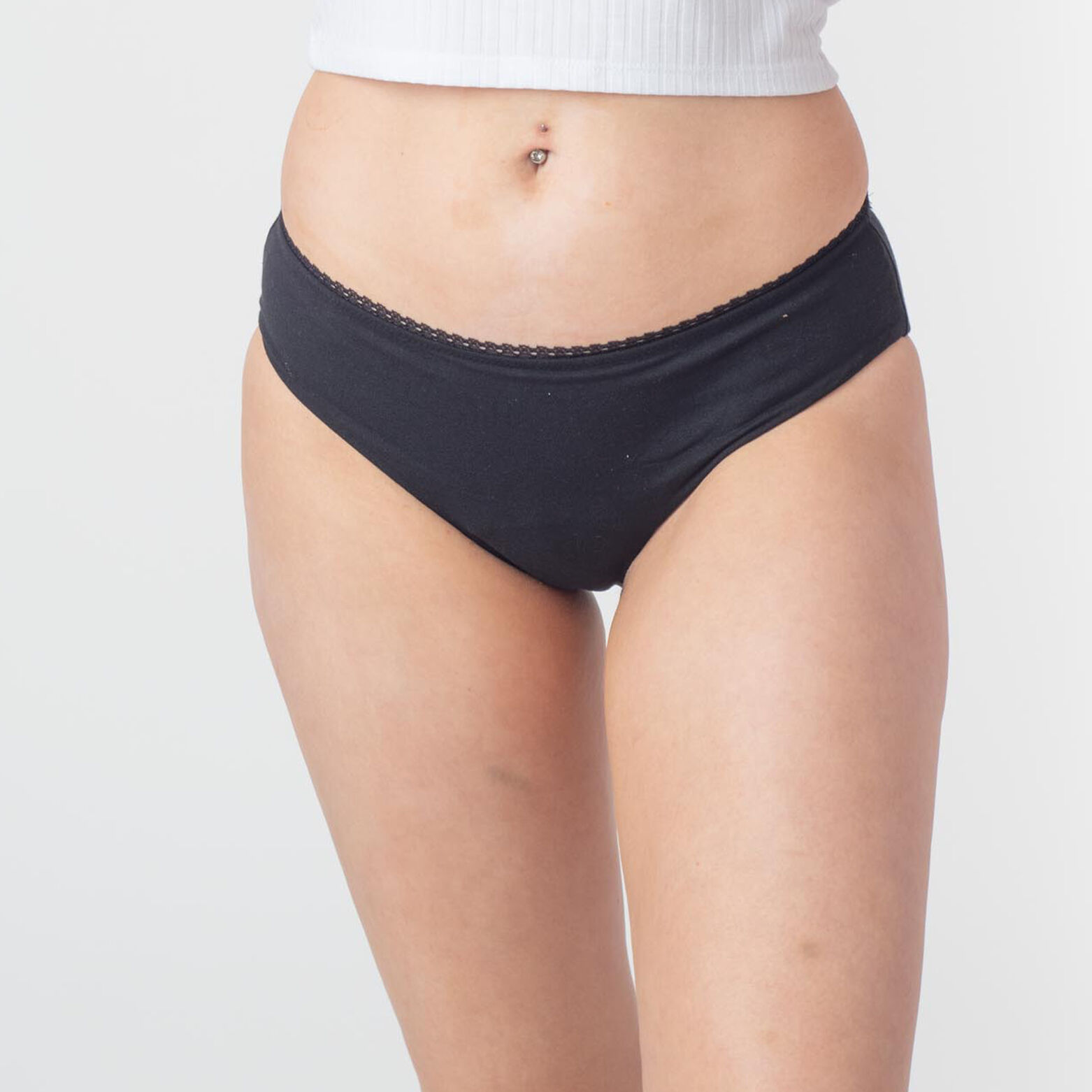 AGATHE Culotte menstruelle flux moyen NOIR