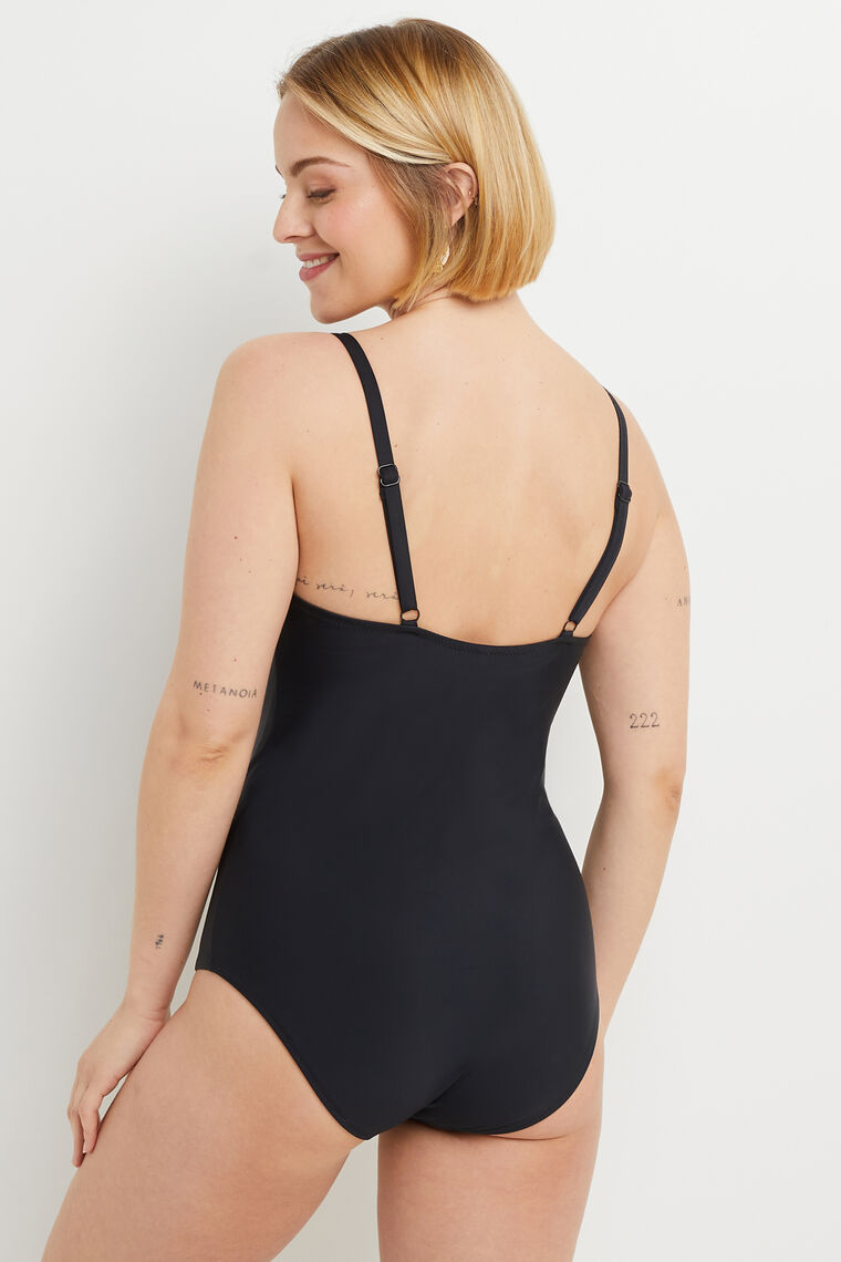 MAILLOT DE BAIN UNE PIECE EMBOITANT NOIR