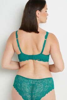 DENTELLE SOUTIEN-GORGE AMPLI FOULARD VERT
