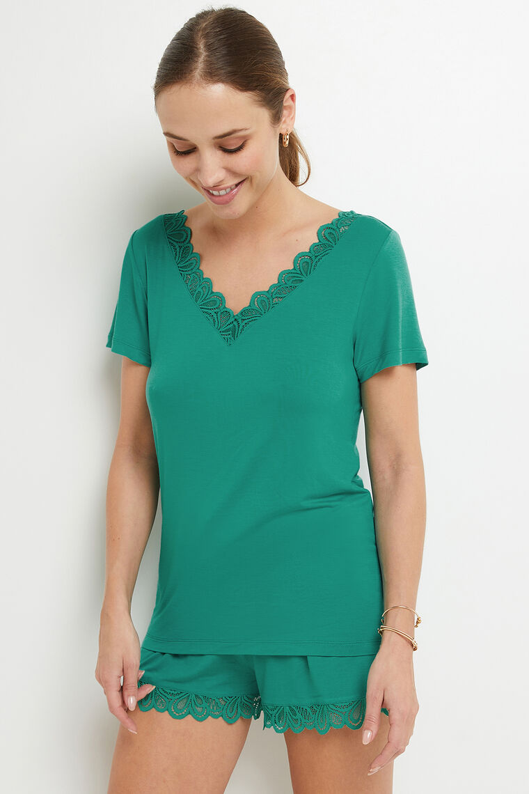 TEE SHIRT MANCHES COURTES VERT