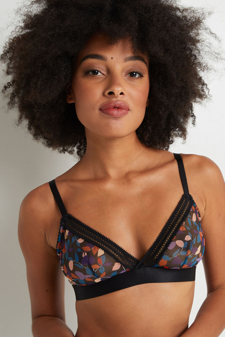 SOUTIEN-GORGE SANS ARMATURES NOIR/ROSE