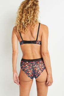 ANTONIA SHORTY TULLE BRODE NOIR/ROSE