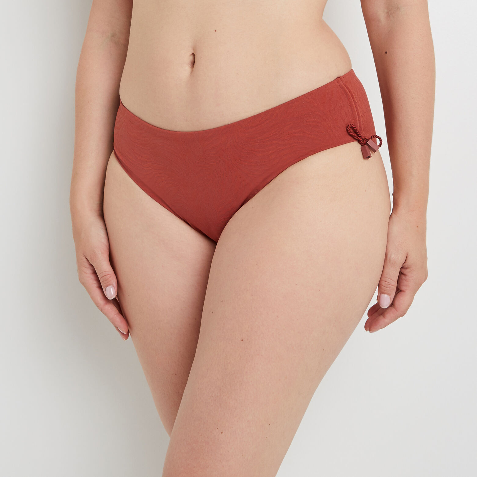 JASPE MAILLOT DE BAIN SLIP MAXI TERRACOTTA