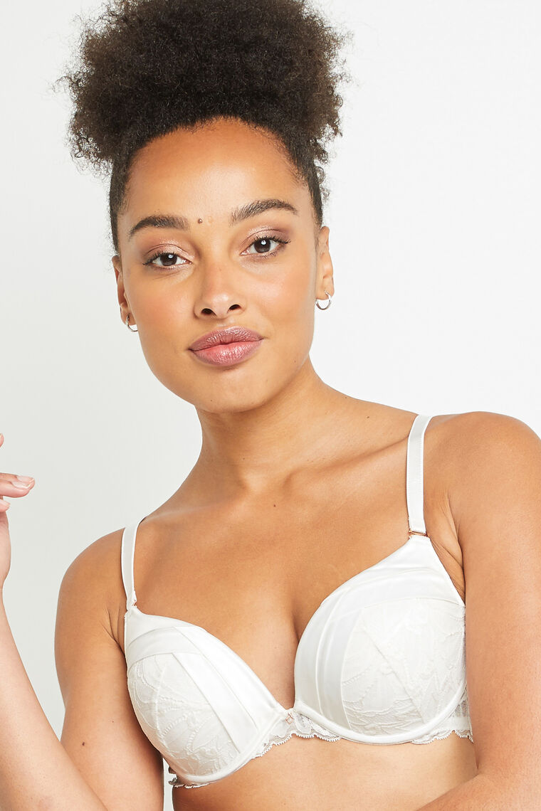 SOUTIEN-GORGE PUSH UP DENTELLE BLANC
