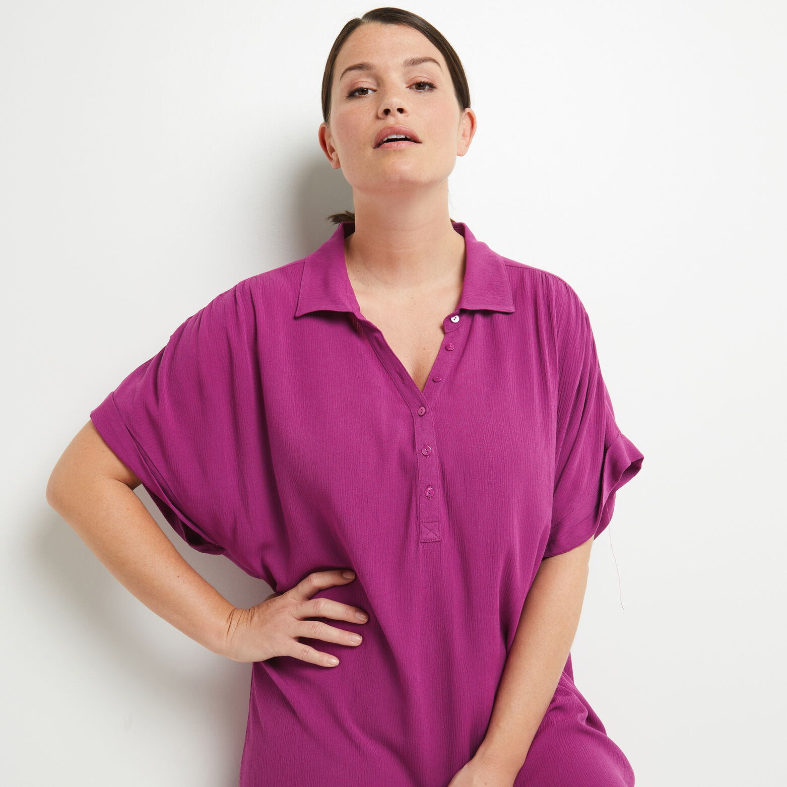 LEILA TUNIQUE BEACHWEAR FUCHSIA
