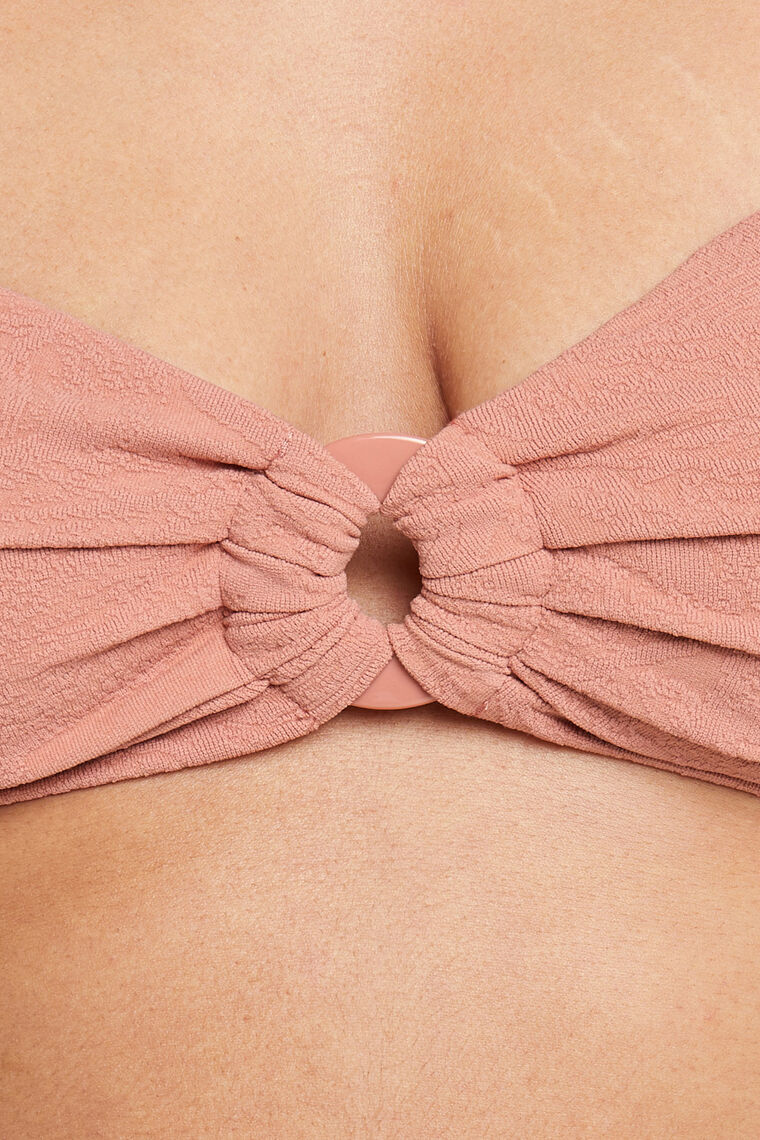 MAILLOT DE BAIN BANDEAU MICROFIBRE ROSE