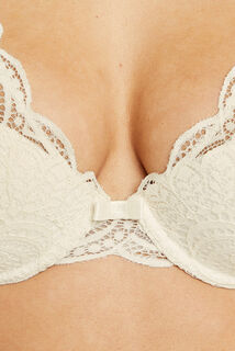 DENTELLE SOUTIEN-GORGE AMPLI FOULARD ECRU