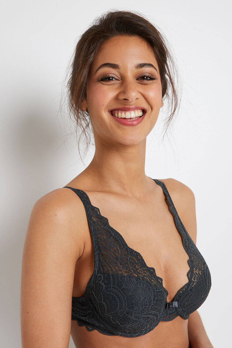 SOUTIEN-GORGE AMPLI FOULARD ANTHRACITE