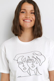 PAPYSSE TEE SHIRT SOLIDAIRE BLANC