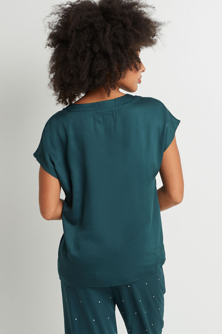 TEE SHIRT MANCHES COURTES VISCOSE VERT