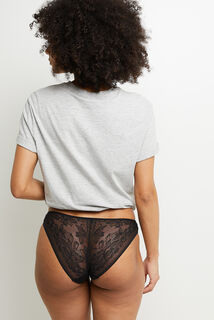 BEE CULOTTE MICROFIBRE DENTELLE NOIR