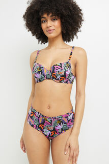 LAVANDE MAILLOT DE BAIN CULOTTE HAUTE NOIR