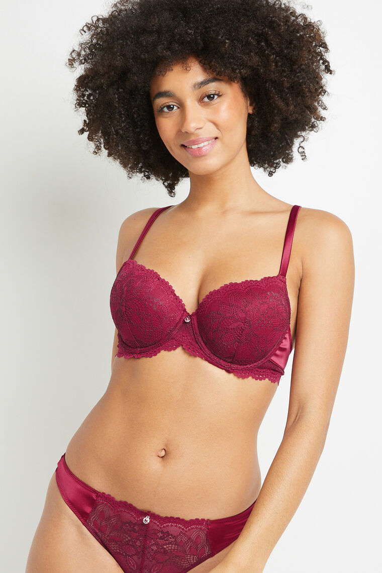 SOUTIEN-GORGE AMPLIFORME EMBOITANT BORDEAUX