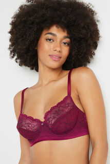 BALI SOUTIEN-GORGE EMBOITANT DENTELLE BORDEAUX