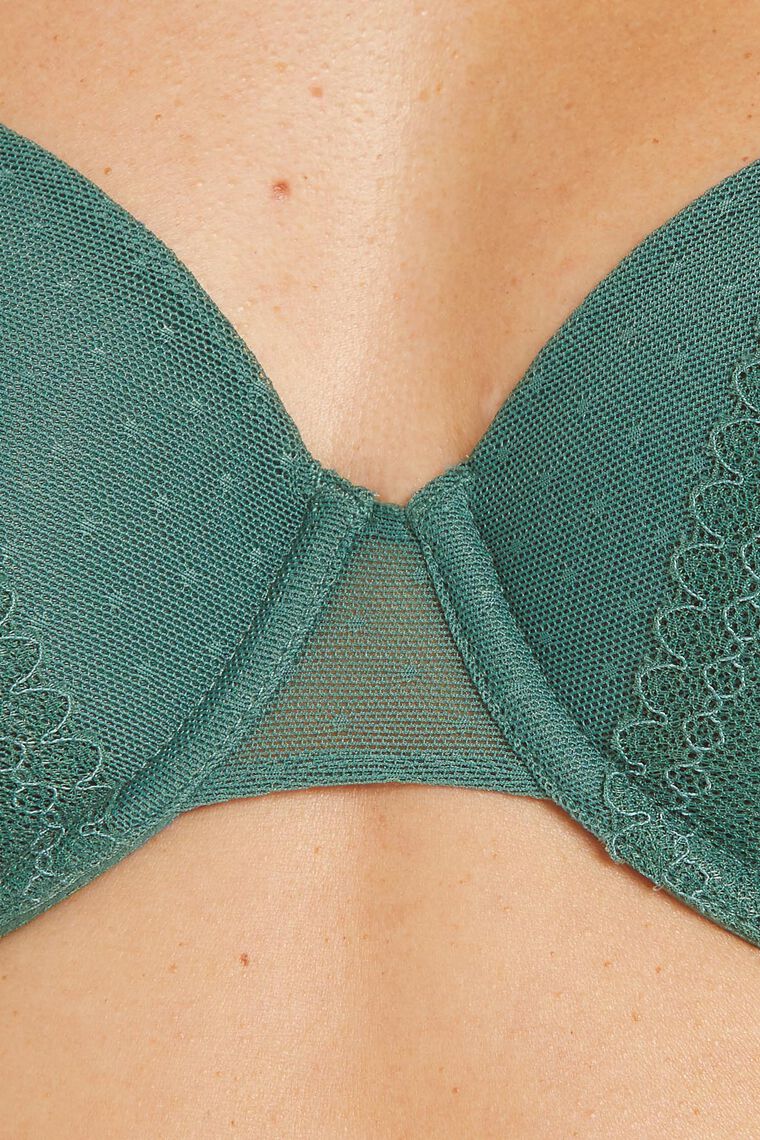 SOUTIEN-GORGE AMPLIFORME DENTELLE VERT