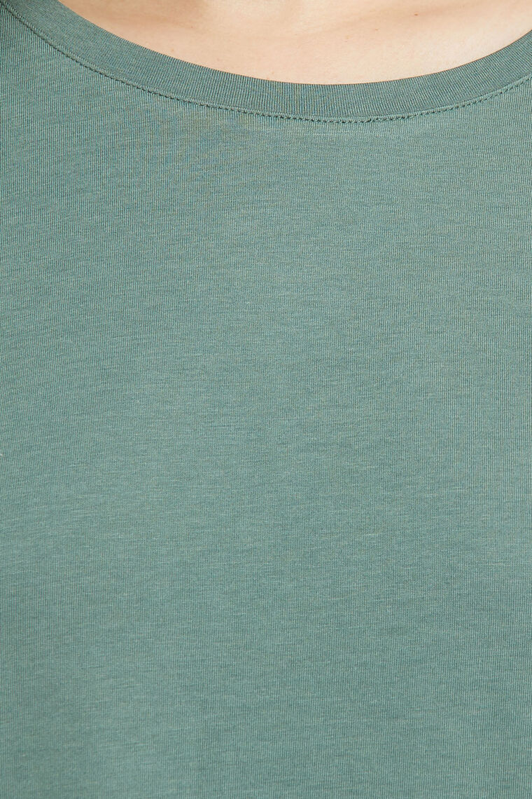 TEE SHIRT MANCHES COURTES COTON KAKI