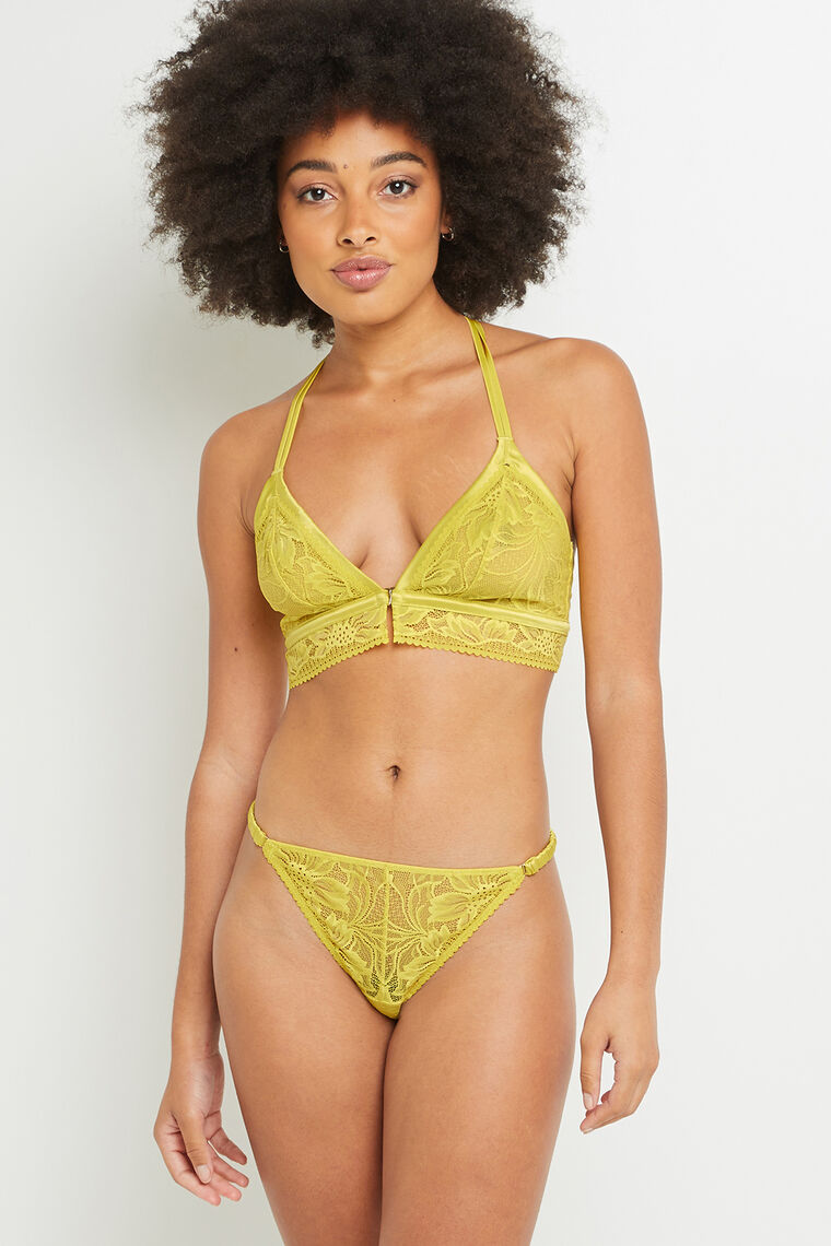 STRING DENTELLE JAUNE