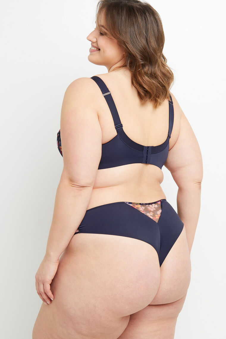 TANGA TULLE MULTICO BLEU