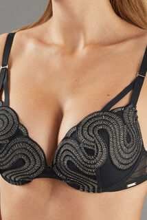 ARTEMIS SOUTIEN-GORGE PUSH UP NOIR/ARGENT