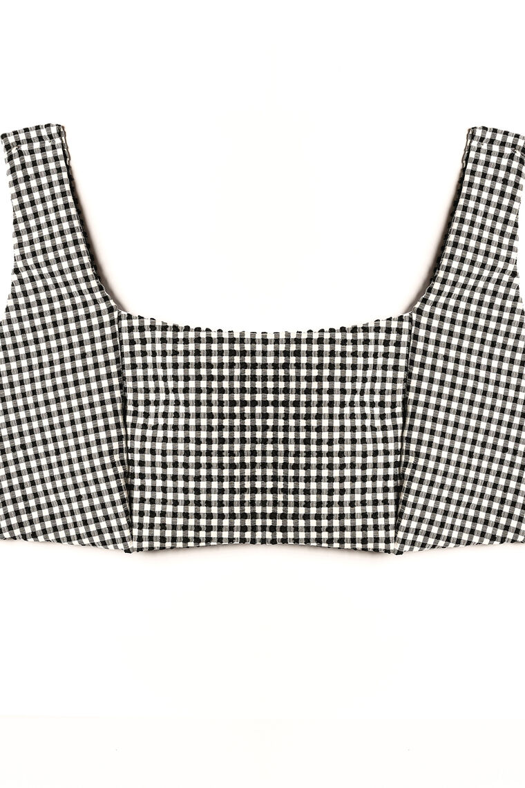 Maillot brassiere vichy BLANC/NOIR