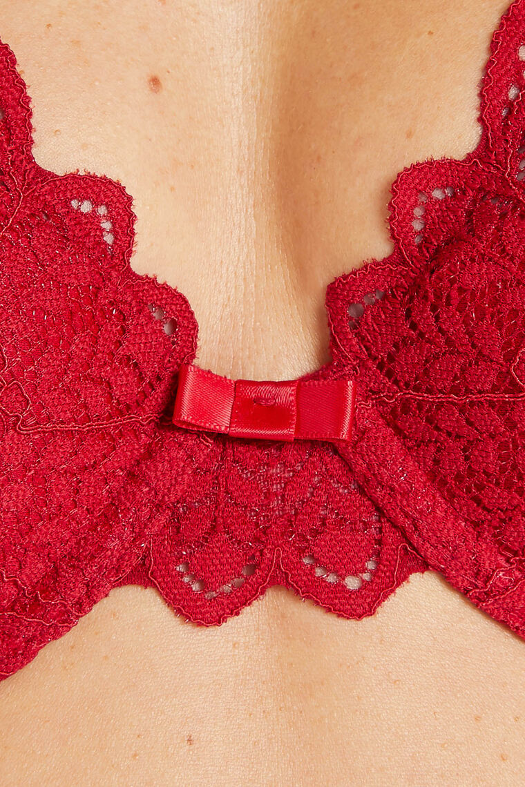SOUTIEN-GORGE AMPLI FOULARD ROUGE