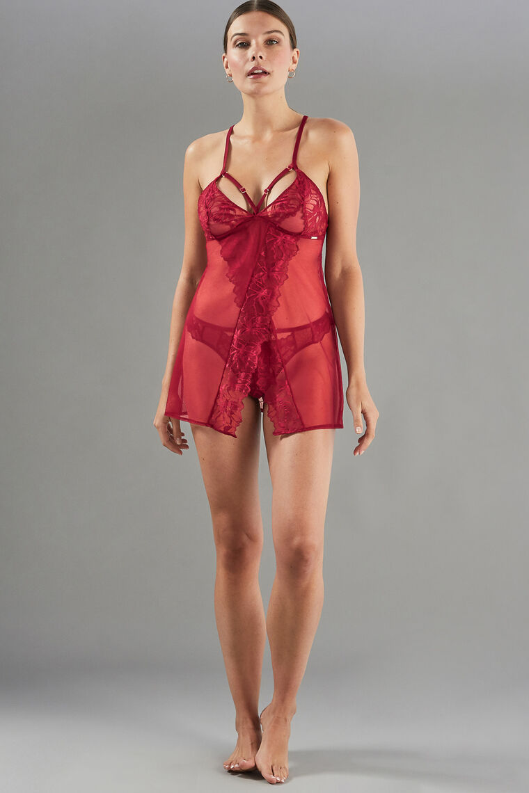 NUISETTE DENTELLE BORDEAUX