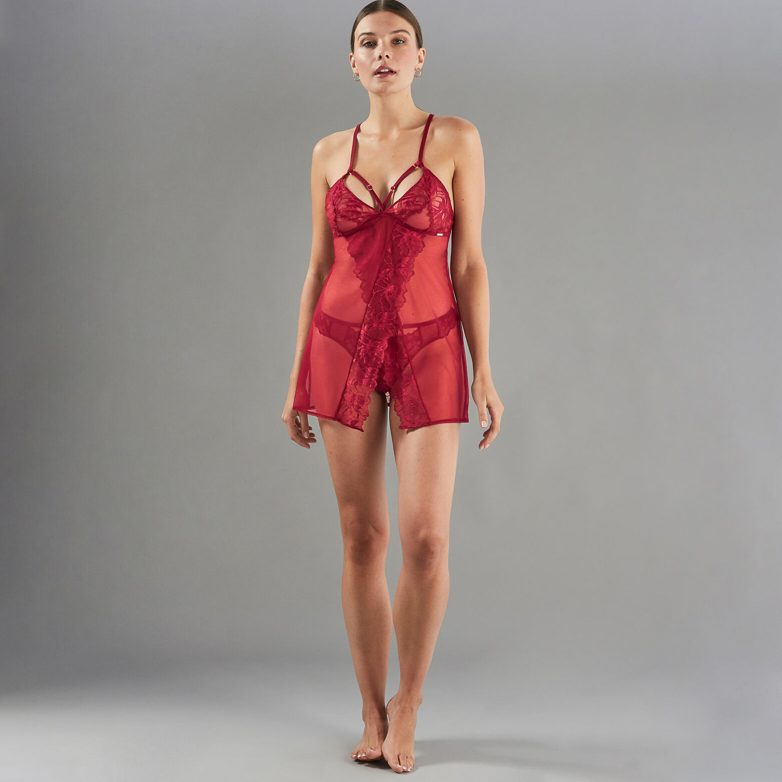 APOLLON NUISETTE DENTELLE BORDEAUX