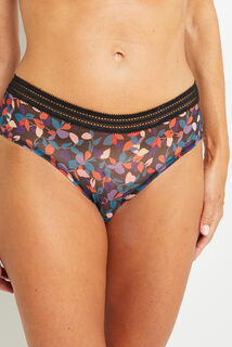 ANTONIA SHORTY TULLE BRODE NOIR/ROSE