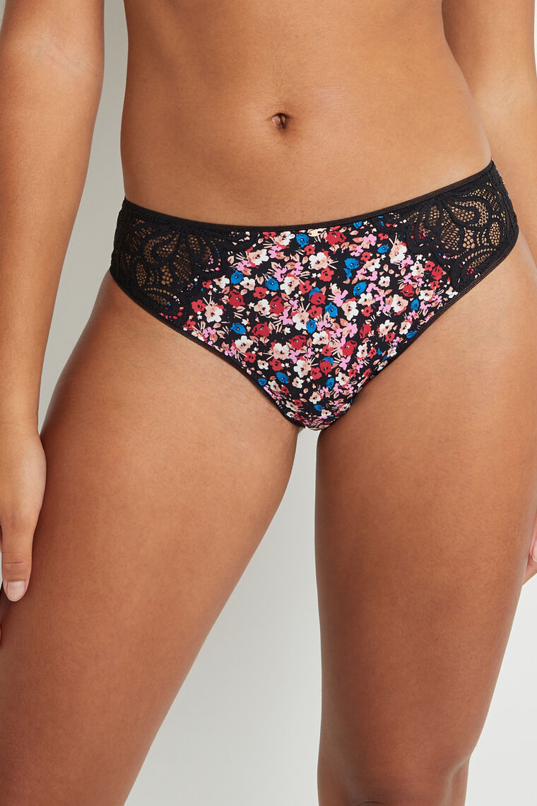 CULOTTE NOIR/ROSE
