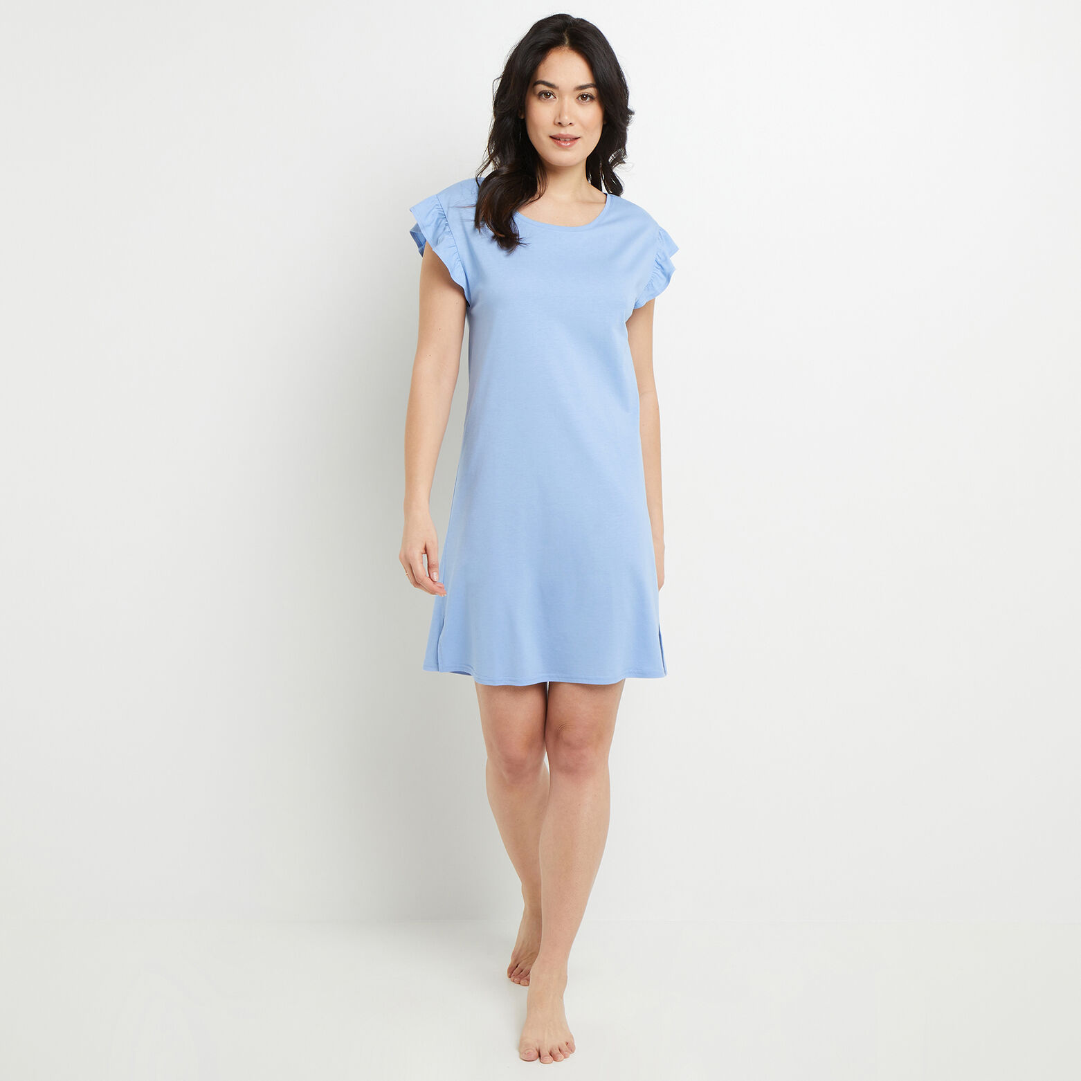 BILL NUISETTE MANCHES COURTES COTON BLEU CLAIR